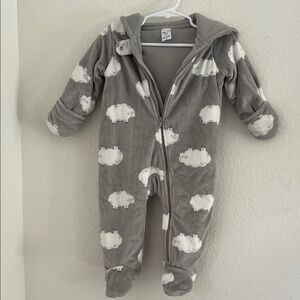 Carter's Gray Sheep Pattern Footie